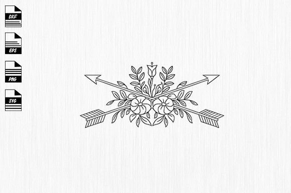 Floral Arrow SVG,Arrow Svg, Boho Arrow