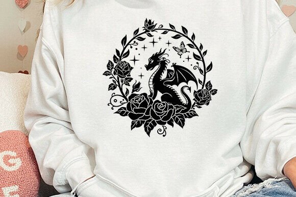 Floral Dragon Svg,Dragon Head,Dragon Review