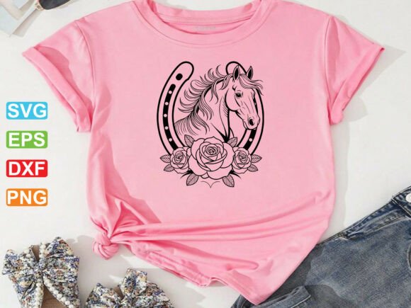 Floral Horseshoe SVG, Horse Float Svg Review