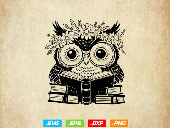 Floral Owl with Books SVG Review for Real Embroidery