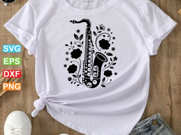 Floral Saxophone Svg, Musical Equipment Review