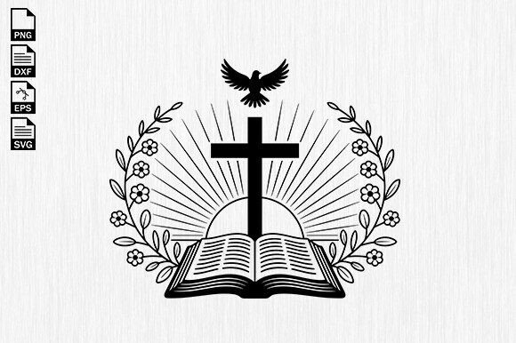 Open Bible SVG, Floral Cross SVG: A Designer's Review