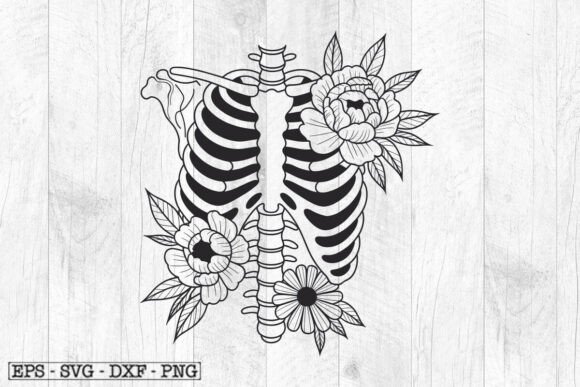 Rib Cage and Flowers Svg: A Designer's Review